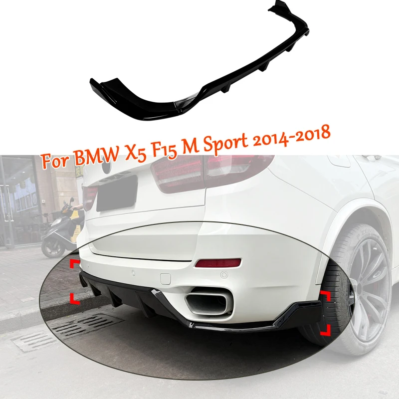 Difusor Trasero para BMW X5 F15 M Sport 2014-2018, Alerón Trasero, Divisores Laterales, Difusor de Parachoques Trasero