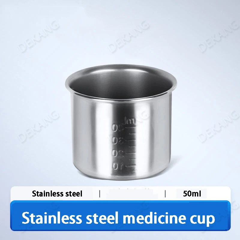 Medication Cup - 304 Stainless Steel Measuring Cup With Scale, Sterilizable, 50ml