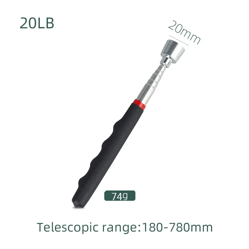 5/10/20LBS Teleskop-Magnetstab, nützliches Aufnahmewerkzeug zum Sammeln von Schrauben, Muttern und Metallteilen, ausziehbarer magnetischer Aufkleber – Detail 4