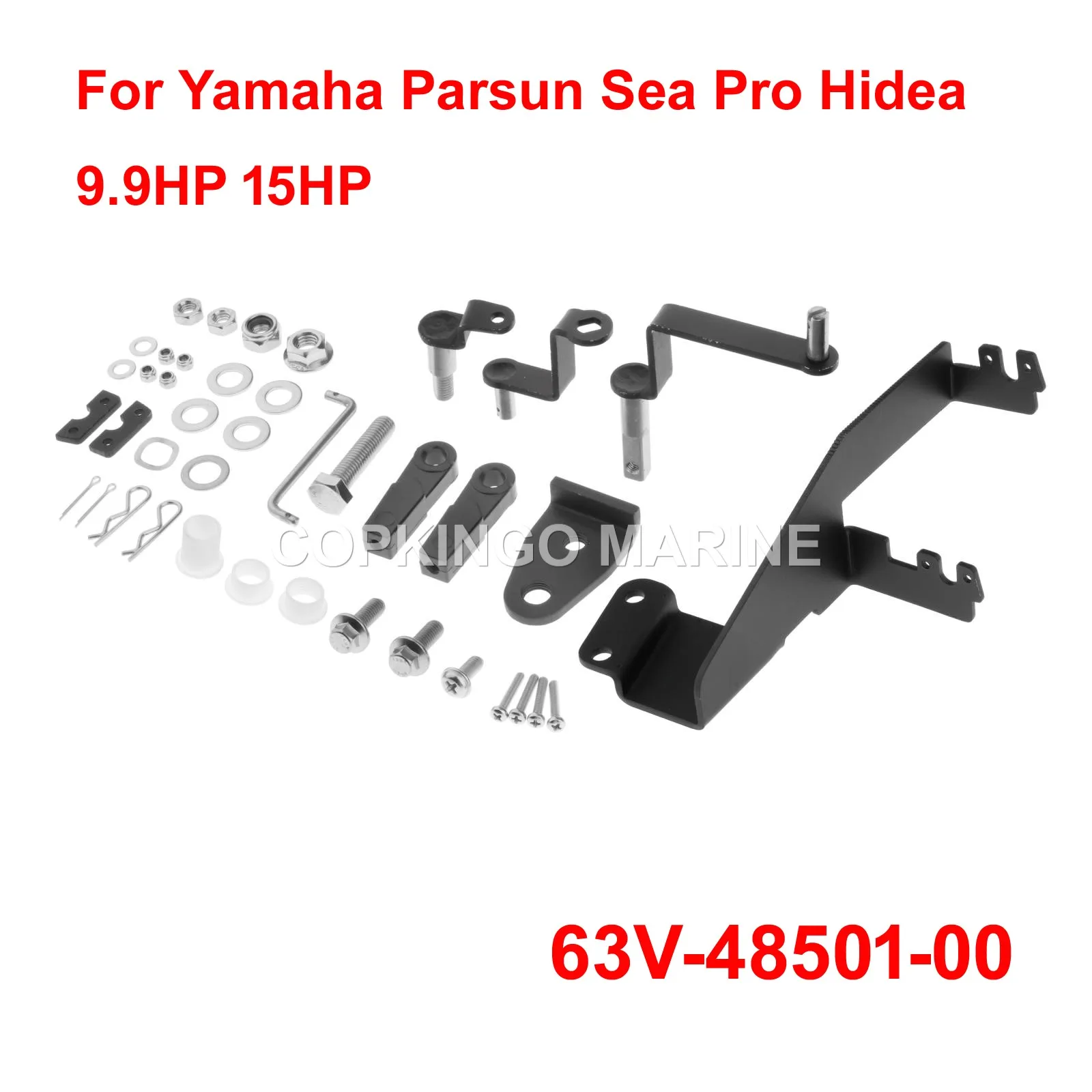 

Boat Remote Control Attachment Kit For Yamaha Parsun outboard Motor 9.9HP 15HP 63V-48501-00 Sea Pro Hidea