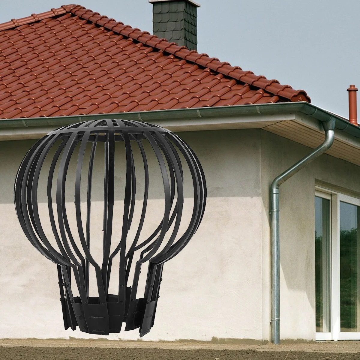 2 قطعة كرة مزراب النازل تصفية البلاستيك سقف مزراب حامي سهلة التركيب ورقة الحطام انسداد منع قمع واقية الحرس #2