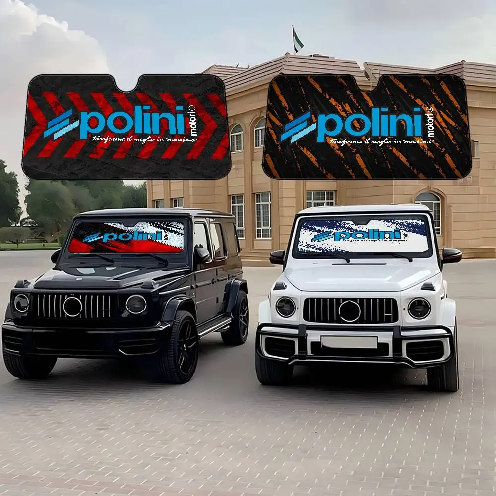 

P-Polini Italy Scooter Race Personalized Windshield Sunshade Car Cover Sun Shade Auto Sun Visor Car-covers Car Solar Protection