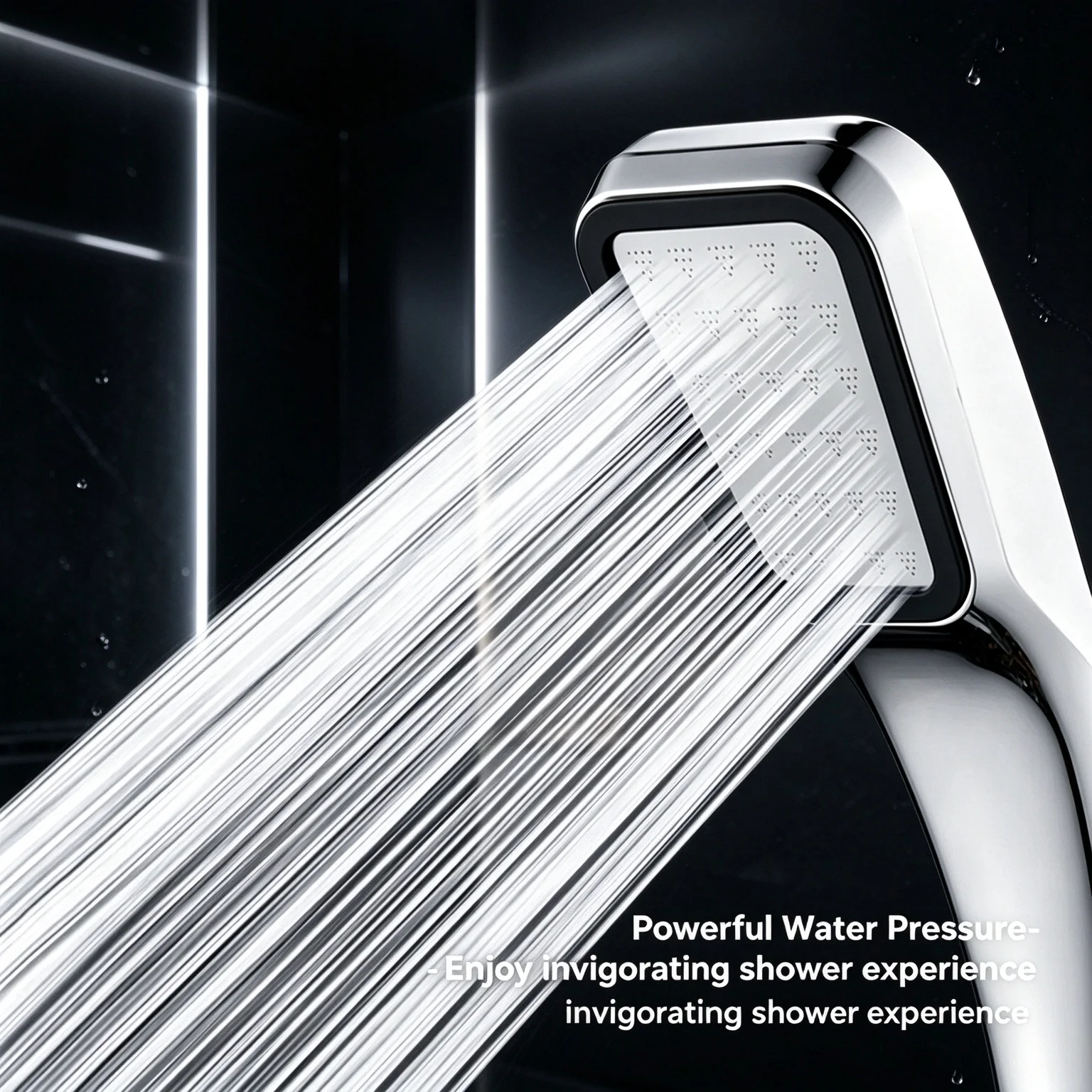 Handheld Shower Head High Pressure 300 Micro Holes Refreshing Spray Comfortable for All Skin Types with Hose and Wall Mount