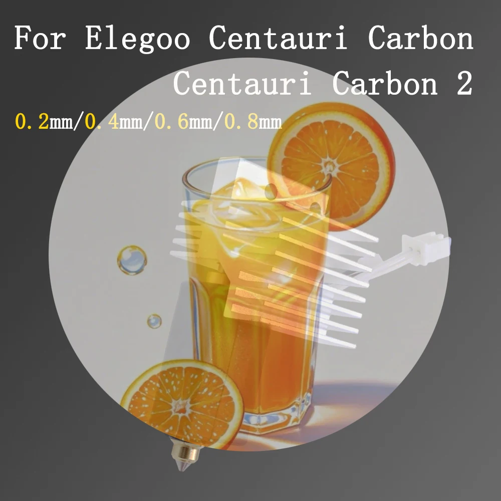 

Комплект для модернизации хотэнда Elegoo Centauri Carbon: сменные сопла 0.2, 0.4, 0.6, 0.8, сборный экструдер с быстрым нагревом, аксессуары для 3D-принтеров