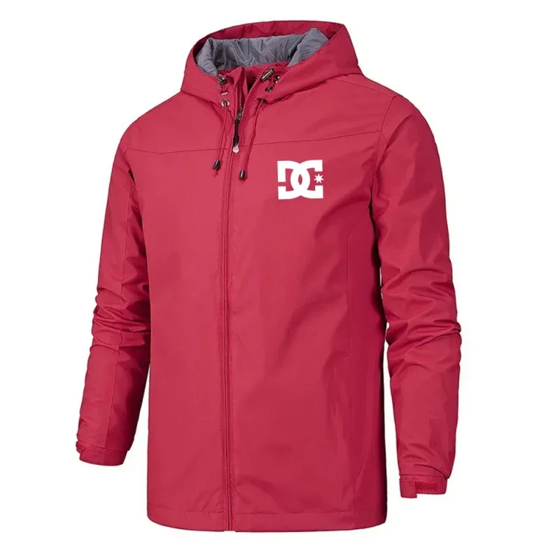 2026 Men's windproof and waterproof casual hooded jacket, spring-autumn outdoor climbing and warm long-sleeved large-sized men's
