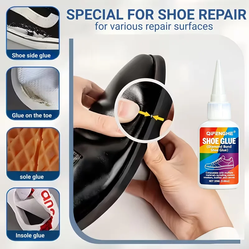 Multi-Purpose Shoe Repair Adhesive, Waterproof Strong Glue for Soles, Leather, Rubber & Canvas,  Cracks on All Footwear view 3