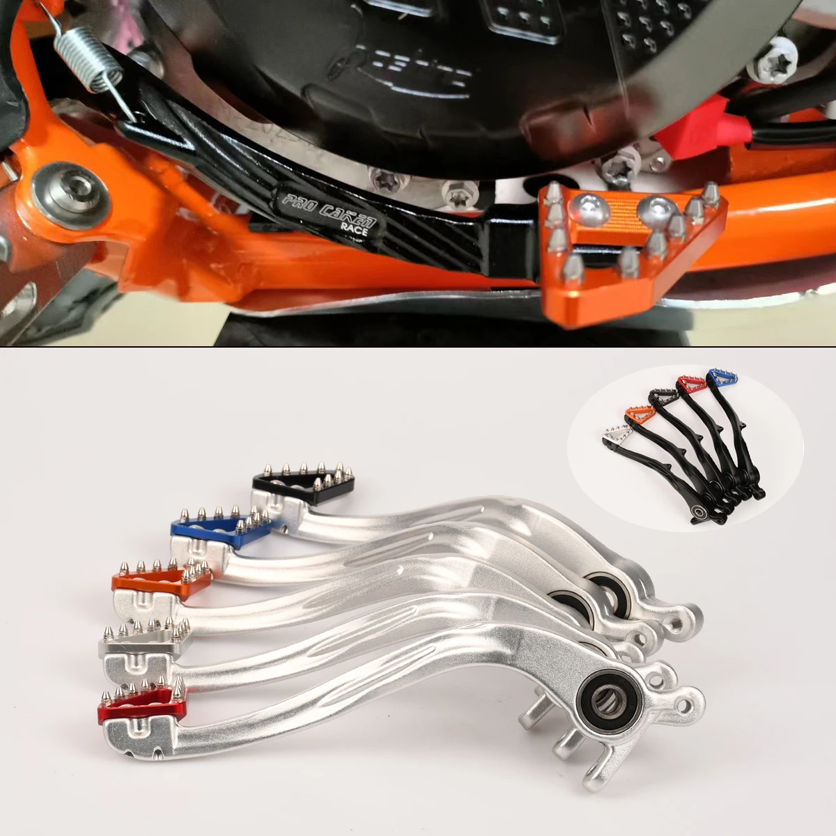 

24 Styles Motorcycle Accessories CNC Brake Pedal For HUSQVARNA TC TE FC FE FX For KTM SX SX-F XC XC-W EXC SIX DAYS For GAS GAS