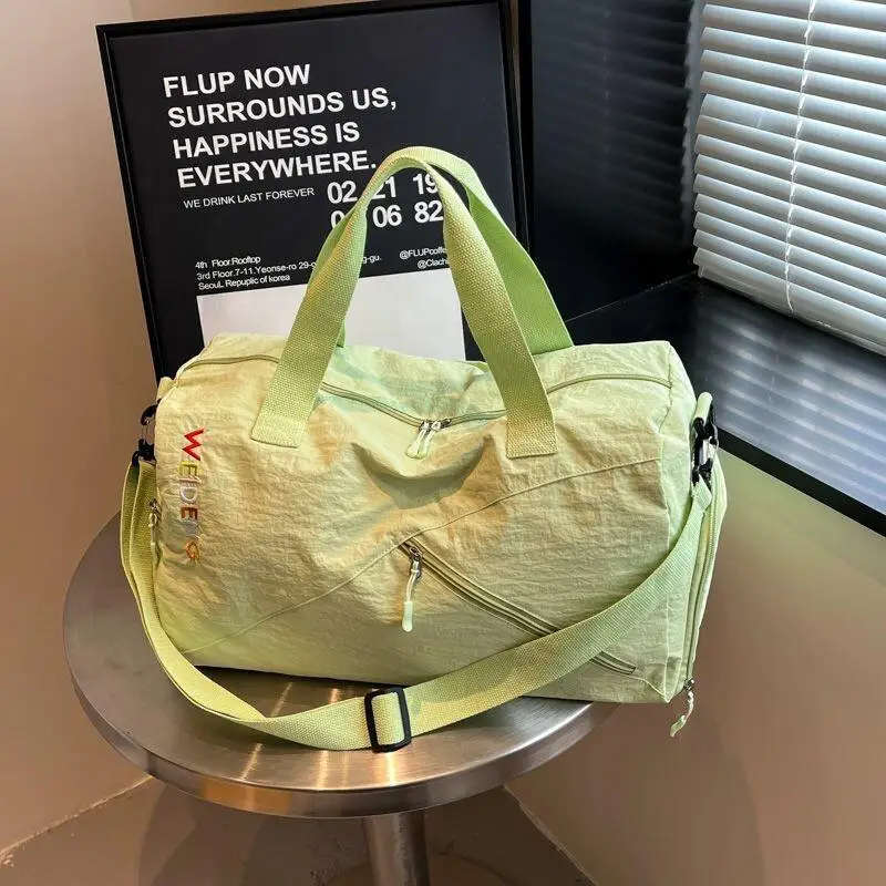 

Новая модная сумка для хранения вещей, дорожная сумка, сумка для влажных и сухих вещей, нейлоновая, для женщин, для путешествий, спорта, бизнеса, большая вместимость, легкая, через плечо