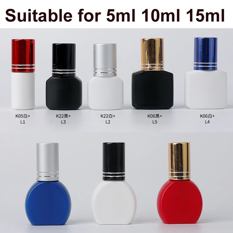 New Eyelash extension glue caps Metal Lids for Glue Bottle Growth Liquid Container 5ml 10ml 15ml Glue Cover Makeup Tools