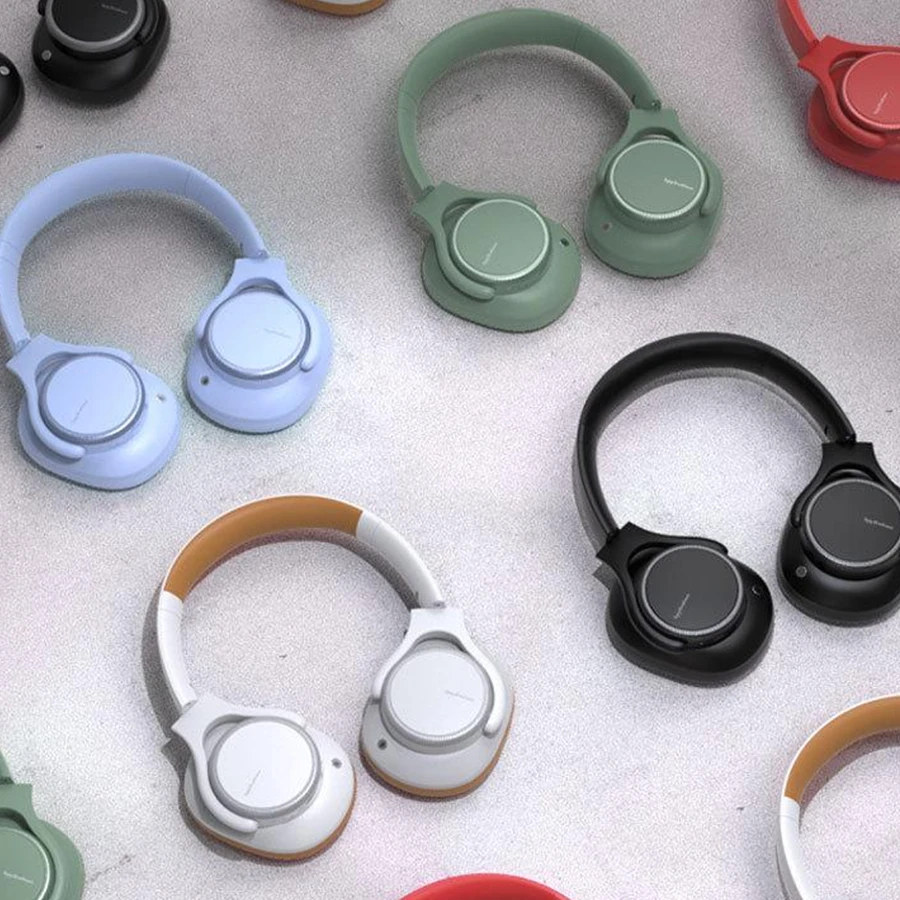 Rotary Volume Knob ANC Active Noise Cancelling Over-Ear Wireless Bluetooth6.0 Headphones Head Mounted Foldable Headset With Mic