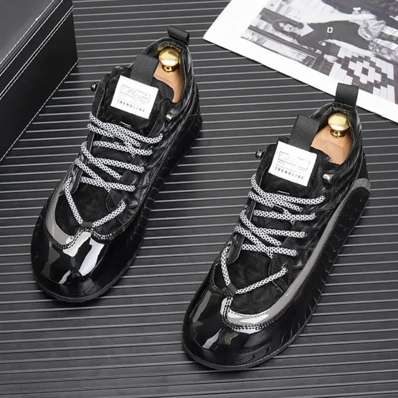 

New fashion Leather Men Casual Shoes Hip Hop sports shoes Skateboard Shoes zapatos sapat a21