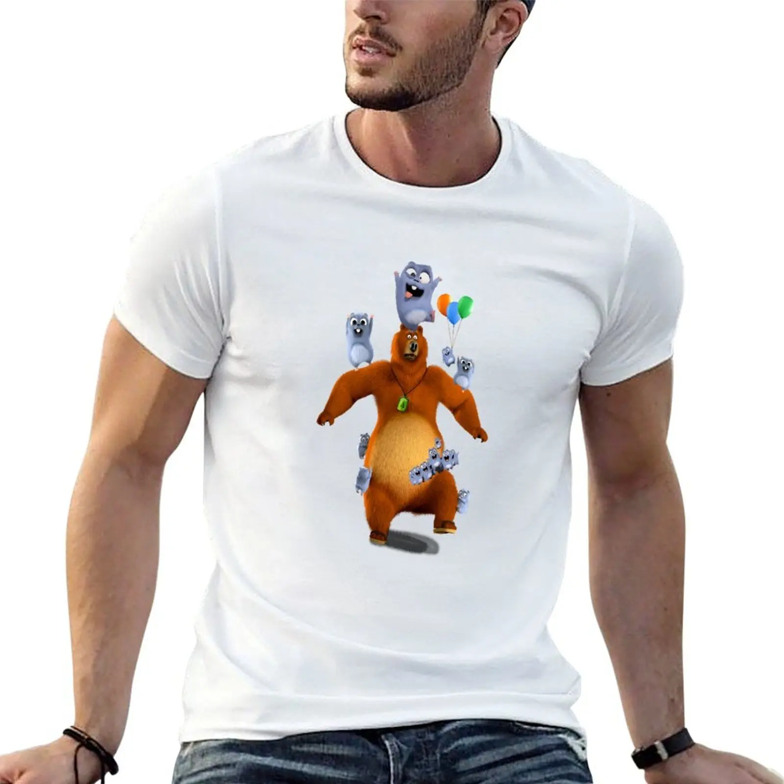 

grizzy and lemmings T-Shirt t shirt man casual printed t shirts for man t shirts for man slim fit T-shirt