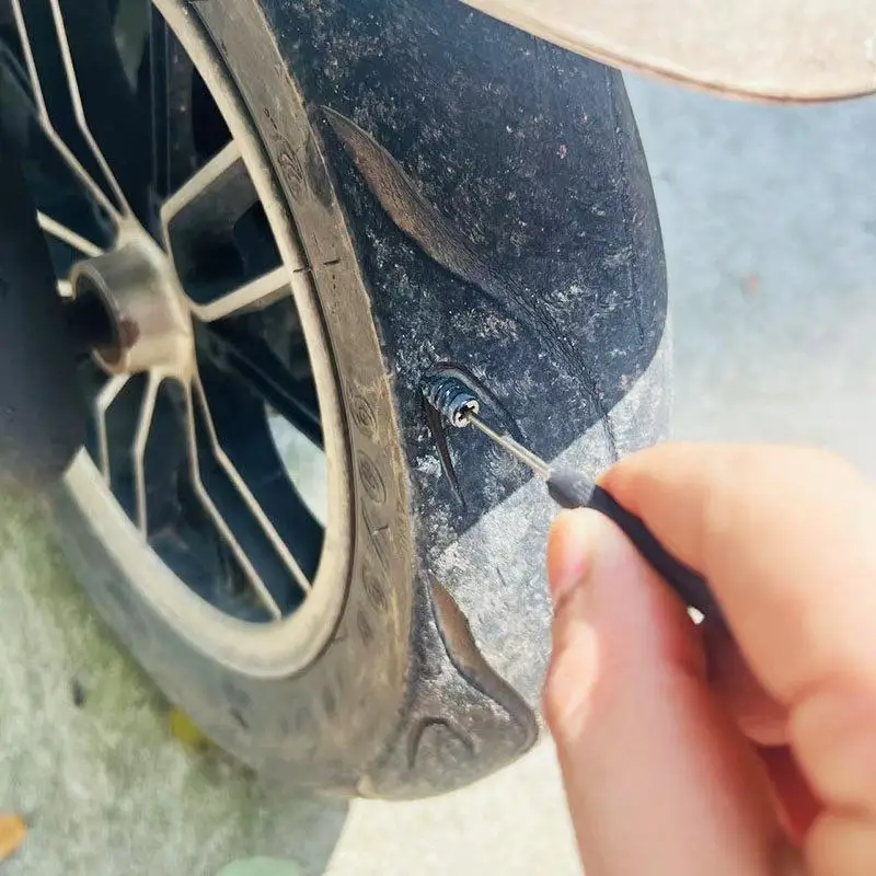 10/20 Stück Reifenreparatur-Gummi-Nägel-Set, 3 Sek. schnelle Reparatur, langlebige Abdichtung für Autos, Motorräder, E-Bikes, Notfallgebrauch – Detail 14