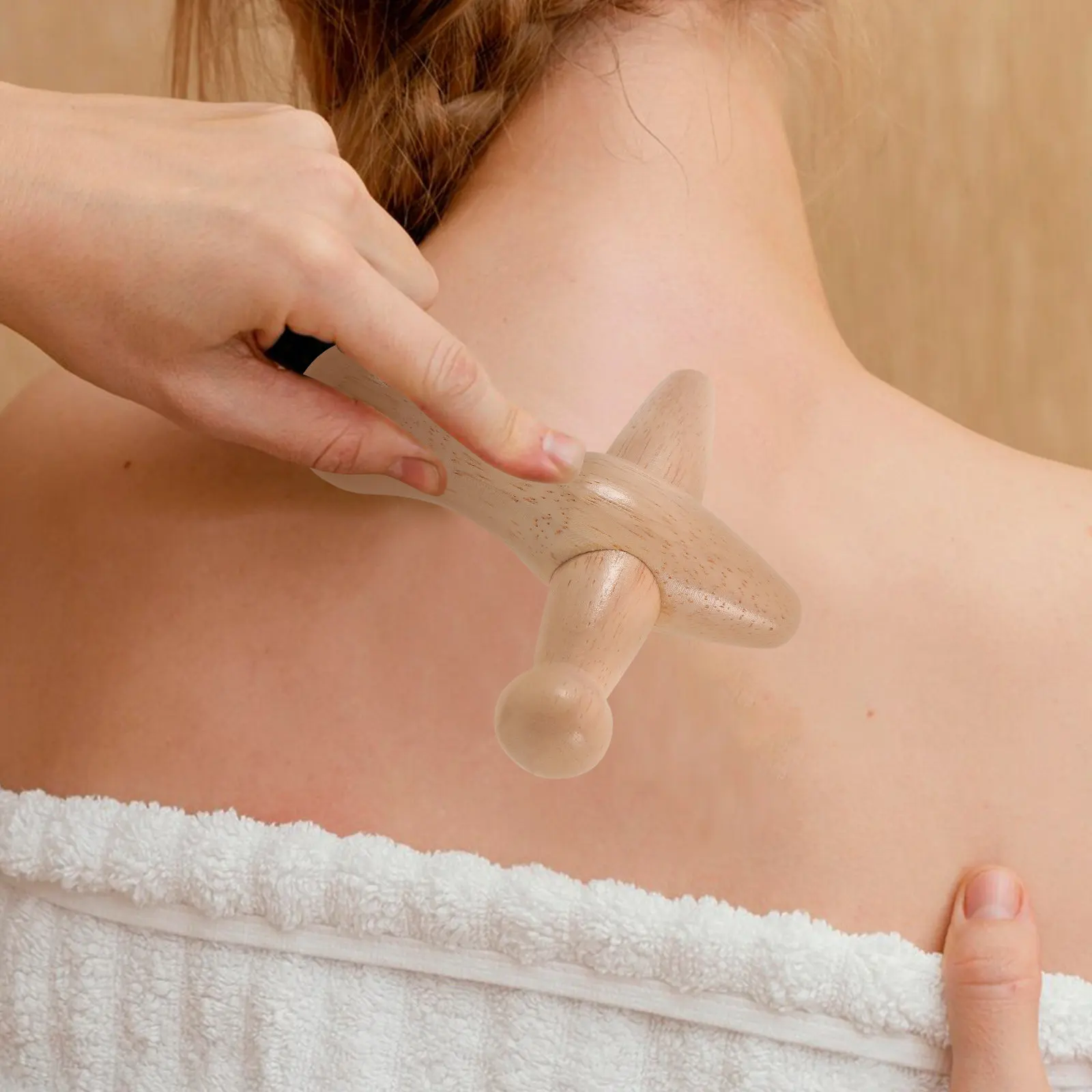 

Деревянный массажер для стоп, ручной массажер для акупунктурных точек, портативный скребок для подошвы, прочный домашний массажный инструмент