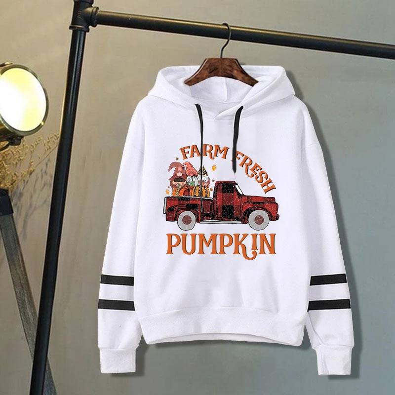 

Fashion Autumn And Winter Farm Fresh Pumpkin Print Hoodie Sweater Men And Women Pullover Casual Top
