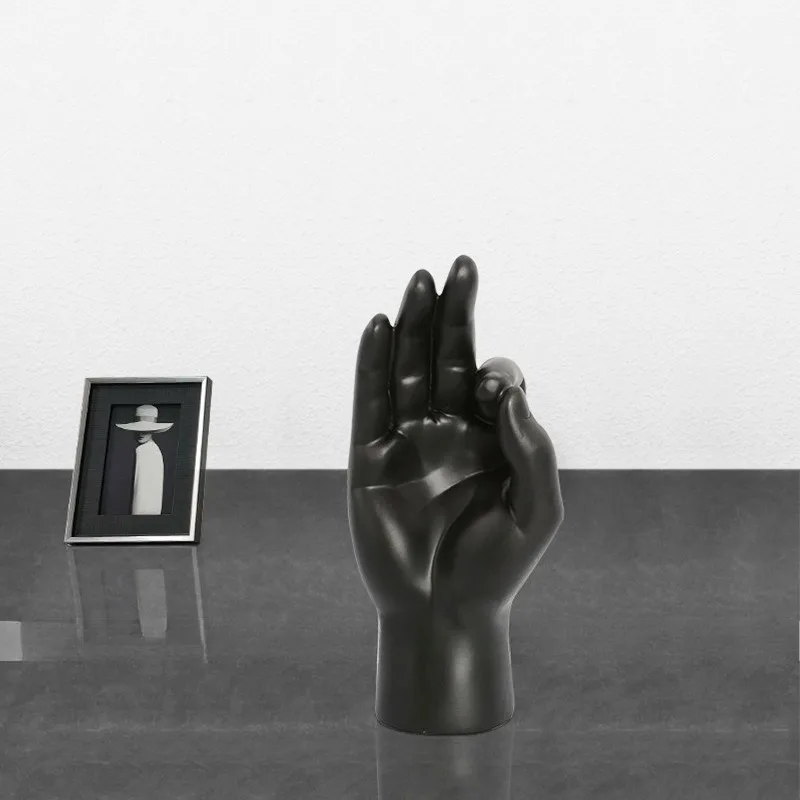 OK Gesture Decoration Figurines Art Creative Nordic Ornaments Fist Resin Table Decoration Modern Holiday Original Funny Gifts