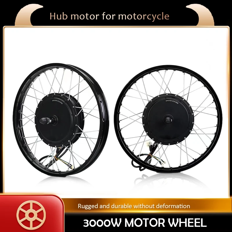 

72V 3000W Brushless 19inch Non-Gear Hub Motor Electric Bicycle Rear Wheel Motor Ebike Conversion Kit Motor Bike Motor