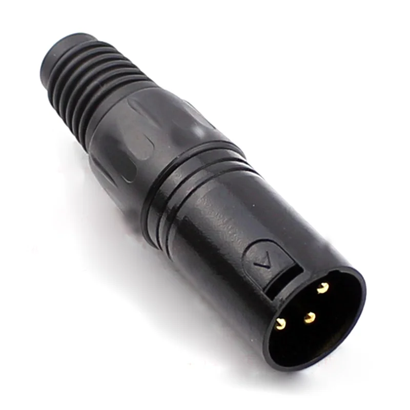 Gold Plated 3 Pin XLR Male Female Connector Set for DMX512 Stage Light, Microphone Amplifier, Karaoke Equipment
