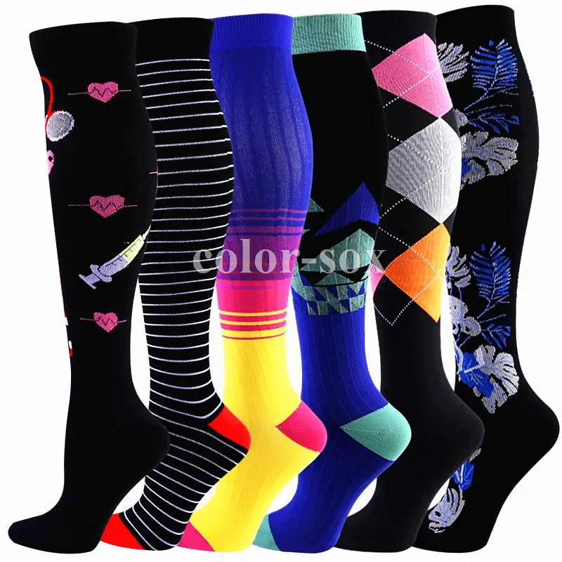 New Compression Socks Men Women Knee High 20-30 MmHg Fit Medical Edema Diabetes Varicose Veins Nursing Running Compression Socks