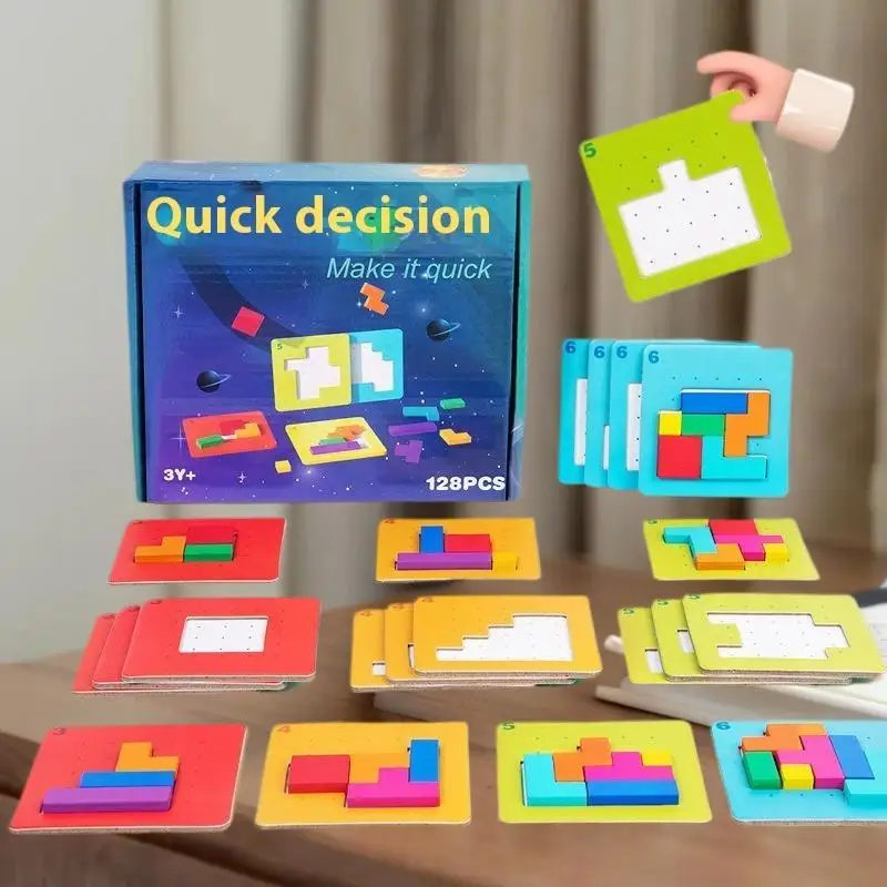 3Dタングラム数学おもちゃで子供たちの学習を向上させましょう；カラフルな形の組み立てブロックを使ったインタラクティブなデスクトップパズルゲーム