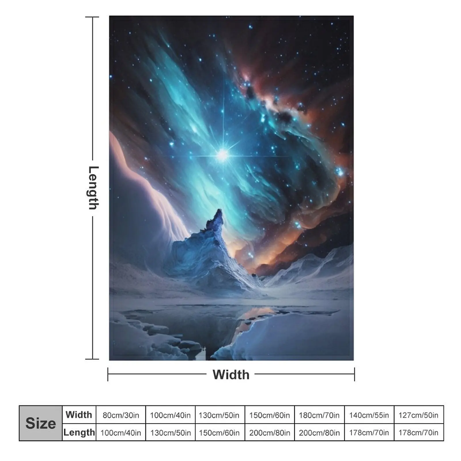 Fantasy Landscape Art, Sirius Throw Blanket Winter beds for babies Single Blankets