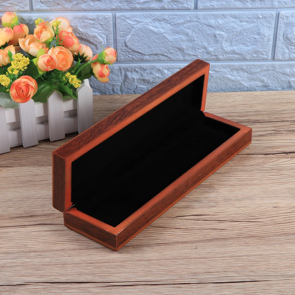Vintage Jewelry Box Miss Boxes Mens Necklaces Chain with Pendant Bamboo Wooden Storage Organizer