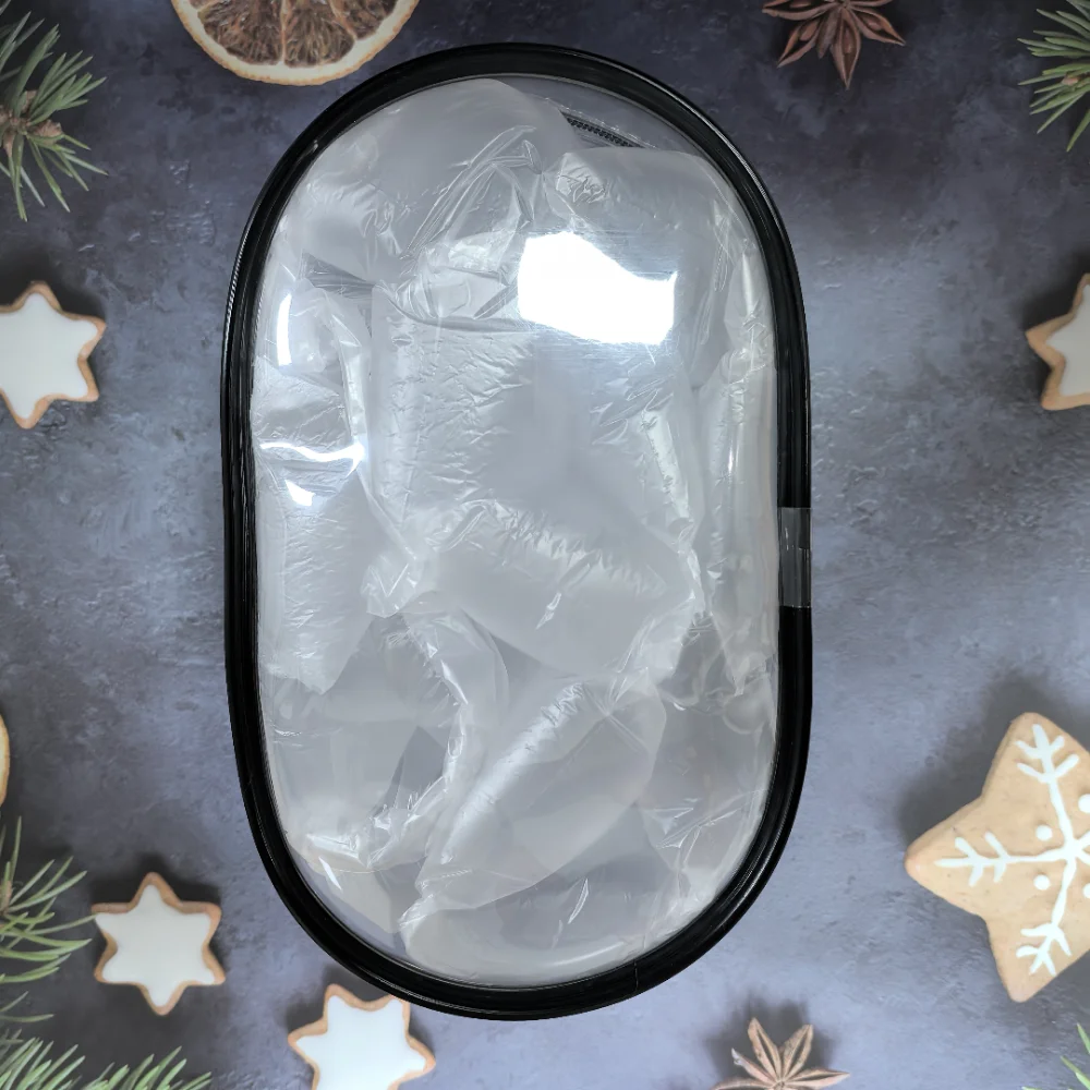 Transparent 20cm Cotton Display Box Dustproof PVC 20cm Takeaway Bag Thicken Multifunction Cotton Transparent Bag