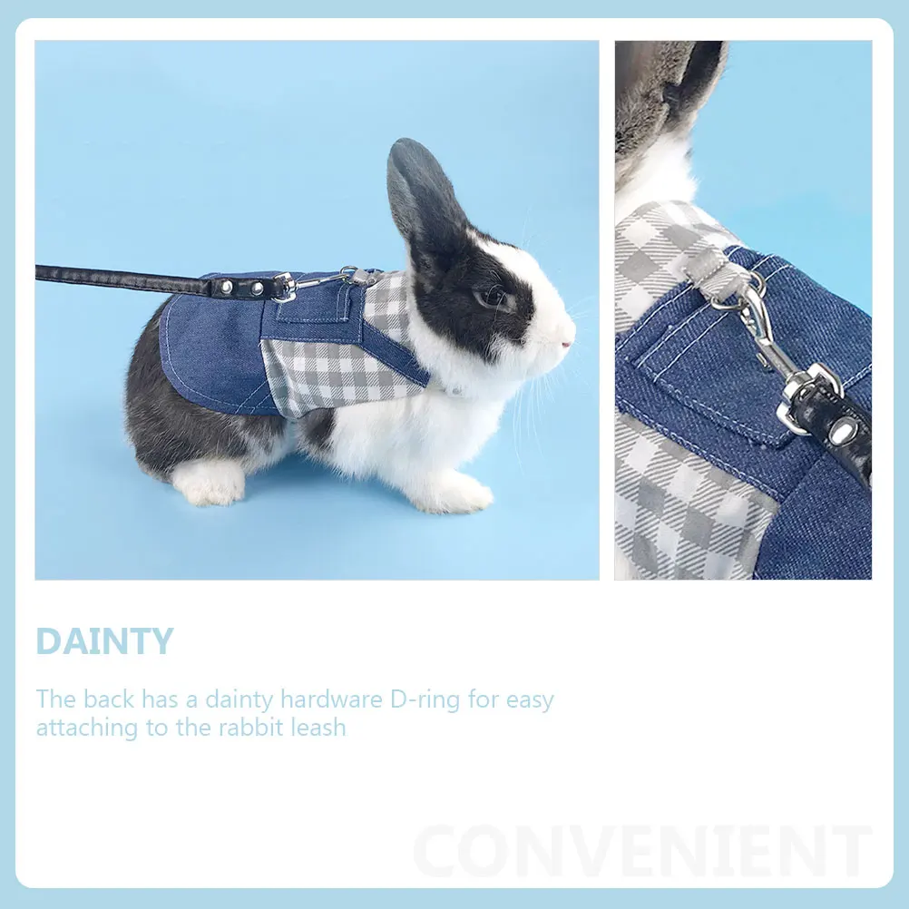 

Rabbit Clothing and Accessories Leash for Small Pet Animal Harness Portable Fabric Animals