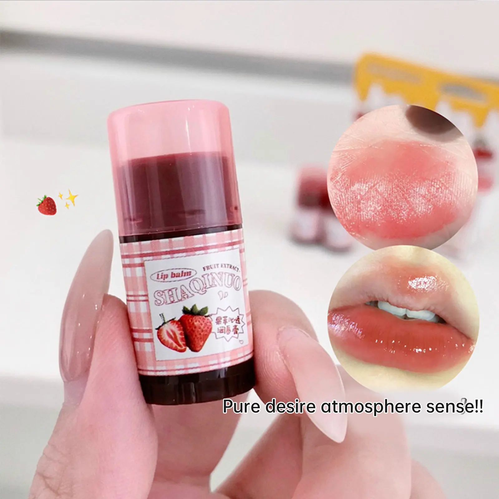 

Glitter Clear Solid Lip Gloss Pink Mirror Lipstick Pen Watery Jelly Moisturizing Lip Tint Shape 3pcs/set Lipgloss Set