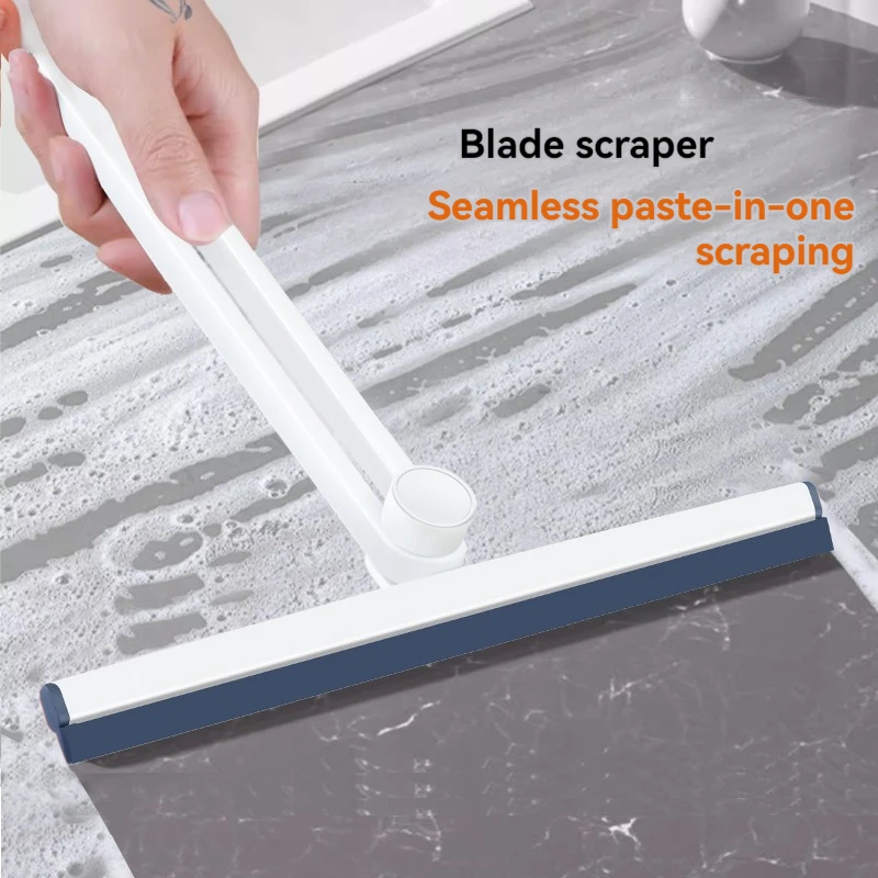 Foldable Shower Squeegee Glass Clean Scraper Washing Wiper Hanger Floor Window Cleaning Household Water Wall Hanging Mirror view 3