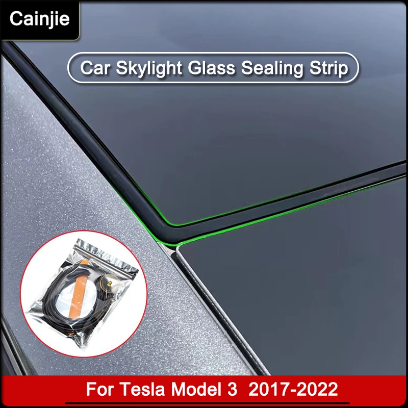 

Tesla Model 3 Car wind Noise Reduction Quiet Seal Kit For Model3 2017-2021 2022 Door Skylight Glass Sealing Strip Accessories