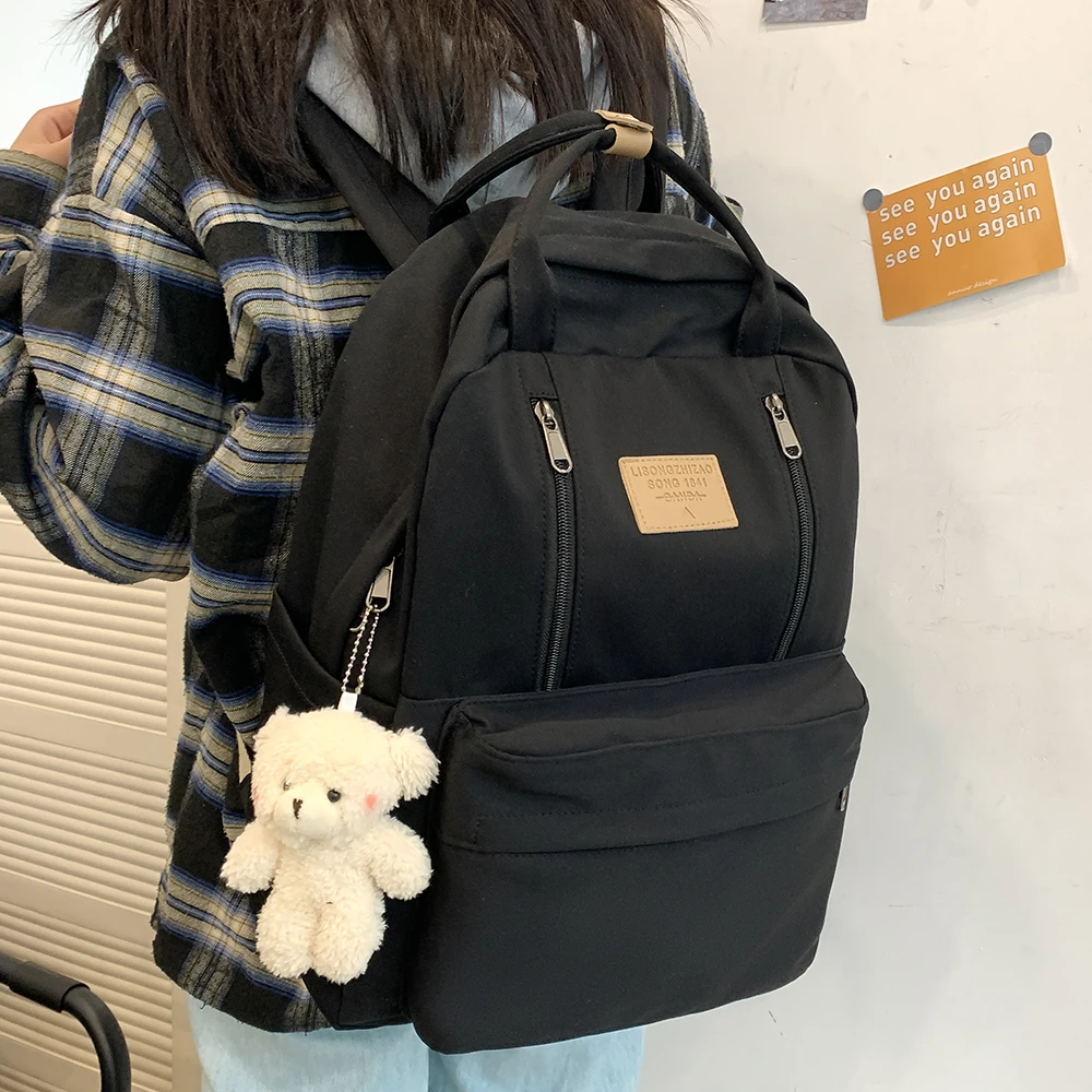 2023 koreanische College-Studenten Schult aschen kawaii Frauen Rucksack niedliche weibliche Schult asche für Teenager-Mädchen tragbare Reise rucksack