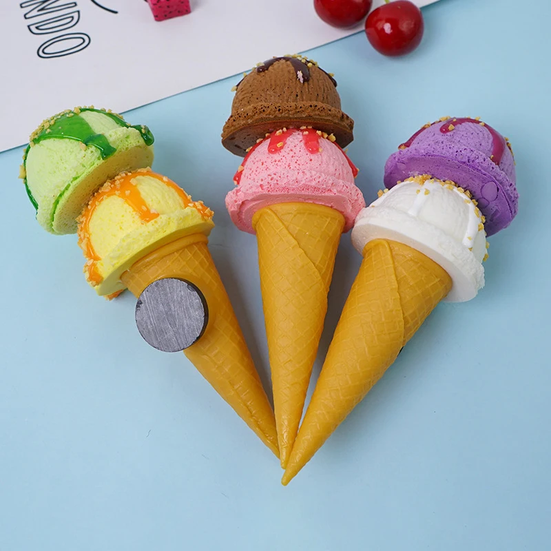 Simulation Double-deck Ice Cream Fake Ice Cream Snowball Model Artificial Food Kids Toys Dessert Window Decor Photography Prop