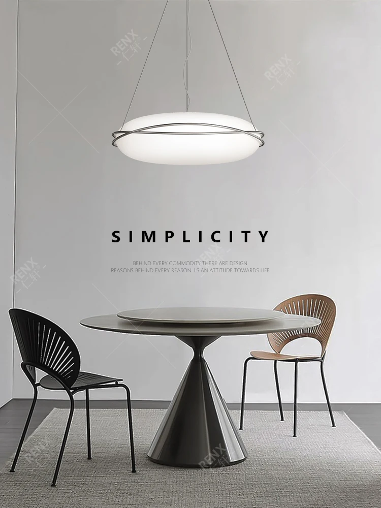 Restaurant chandelier simple modern round table light 2023 new minimalist dining room