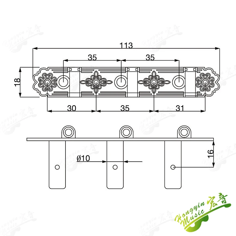 HUATOOL Klassische Gitarre Tri-Integrierter Knopf, Saitenwinder-Knopf, Stimmwirbel, Metallzubehör – Detail 36