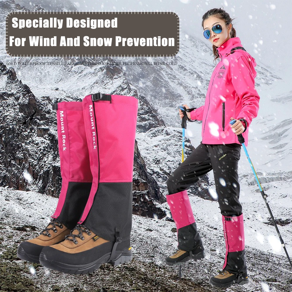 1 Pair Leg Gaiters, Snake Bite Protection for Lower Legs, Adjustable Boots Cover Legging Gaiter for Outdoor Hiking Hunting Snow