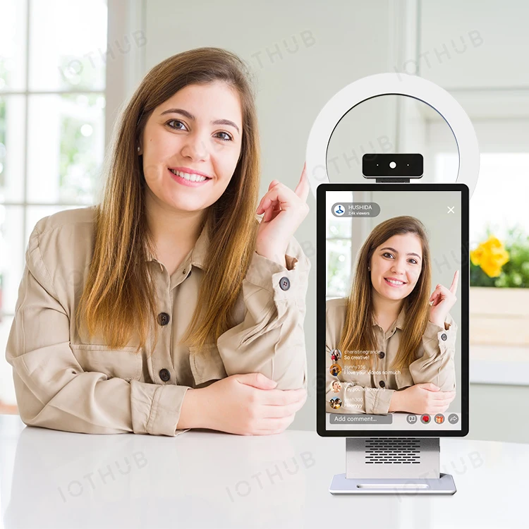 

15.6 Inch 4k Live Streaming Equipment Built-in Teleprompter Function Android All in One Machine Broadcast Device