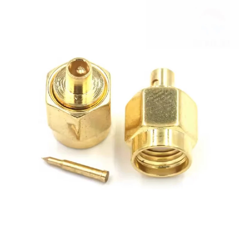 Straight Goldplated SMA-JB2 Male Plug Female Jack RG405 Cable Adapter RF Coax Connector