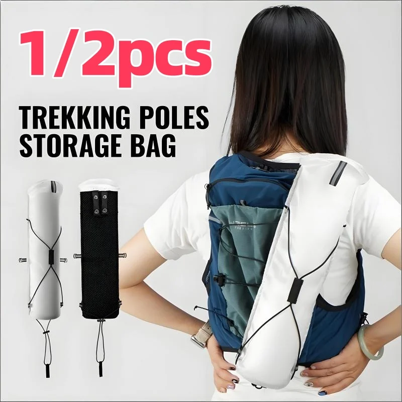Sac de transport léger et imperméable pour bâtons de trekking, sac de rangement portable pour bâtons de randonnée, adapté aux gilets, sacs à dos et sacs pour cannes de marche