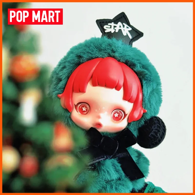 POPMART Skullpanda ซีรีส์ Winter Symphony กล่องสุ่ม ของเล่น ตุ๊กตา อนิเมะน่ารัก ของตกแต่ง ของขวัญคริสต์มาส