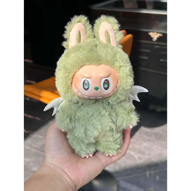 

For Labubu Clothes Green Dinosaur Plush Doll Clothes Dress Set And White Angel Doll Dress 17cm Doll Only Doll Clothes No Dolls
