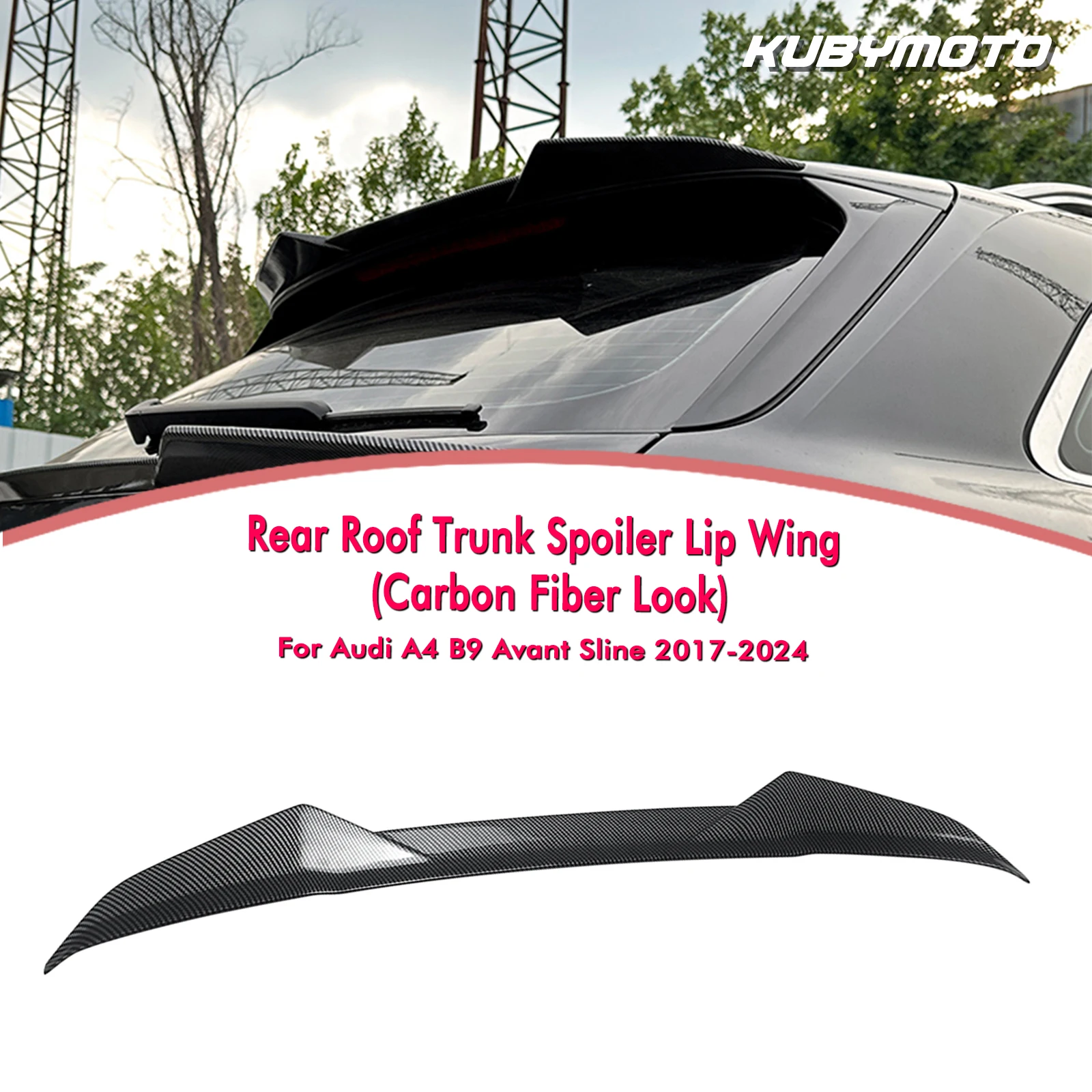 Alerón de techo de coche, divisor de tapa de maletero trasero, embellecedor de labio de pico de pato para Audi A4 B9 Avant Sline 2017-2024