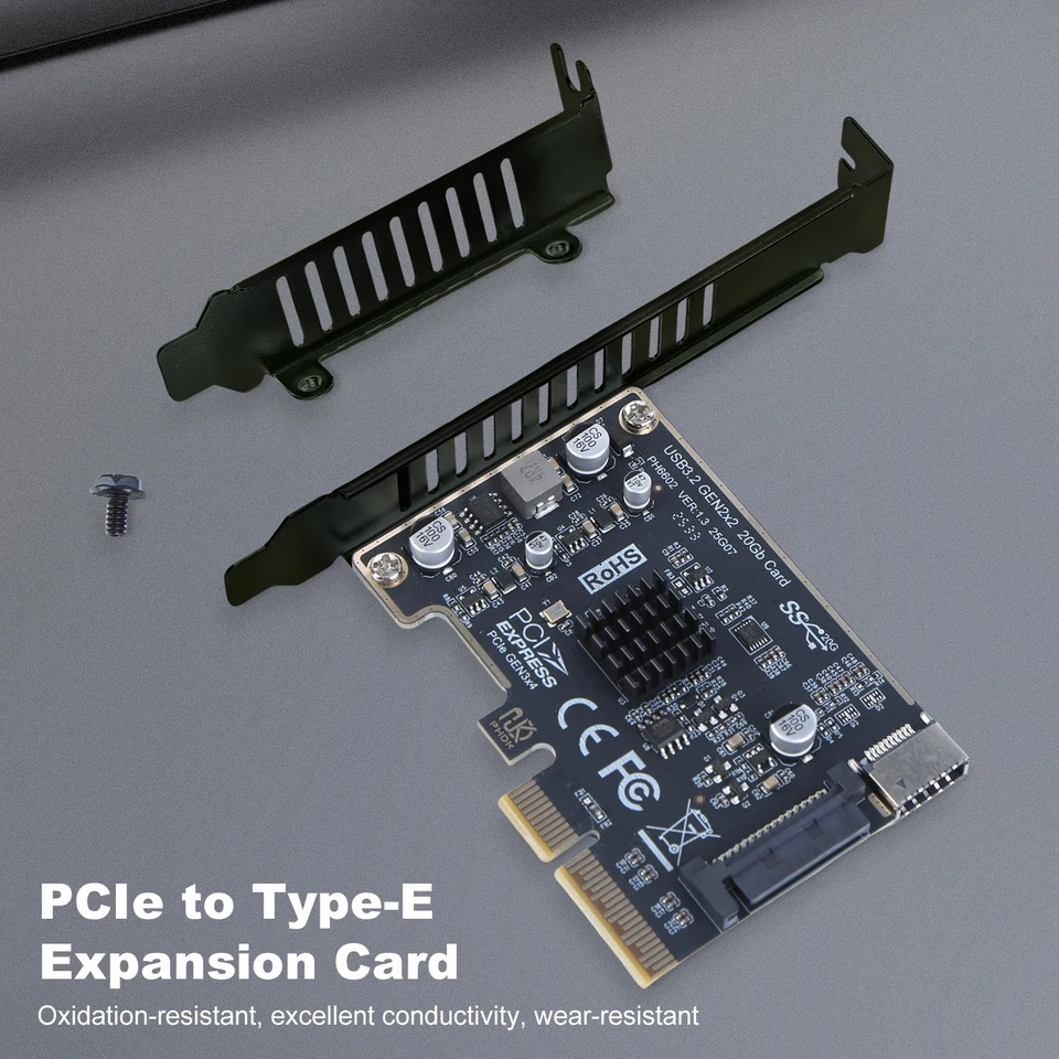 Scheda PCIe ASMedia ASM3242 A USB 3.2 Gen 2 Tipo C 20 Gbps - Plug And Play Per Windows 10/11 E OS X