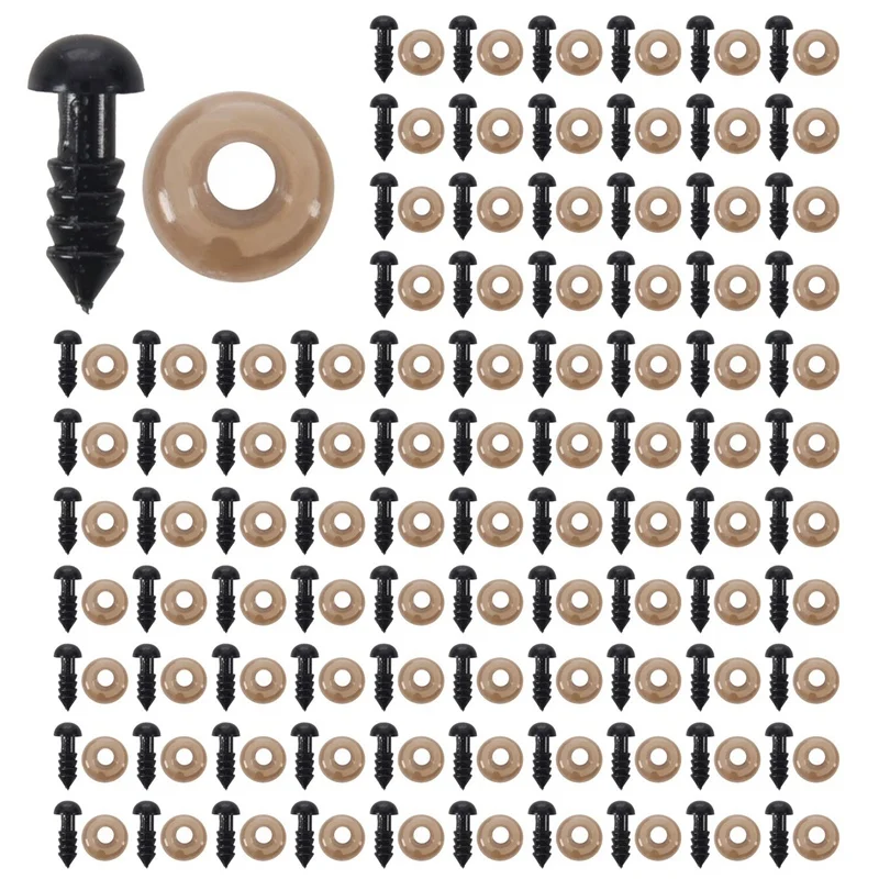 

500Pcs 6Mm Black Plastic Safety Eye Washers For Teddy Toy Eyes Puppet Doll Craft