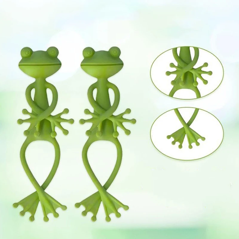 2-4PCS/Pack Green Frog Shaped Plant Stand Twist Garden Plant Supporter Adjustable DIY Vine Climbing Holders Gardening Supply ZYF