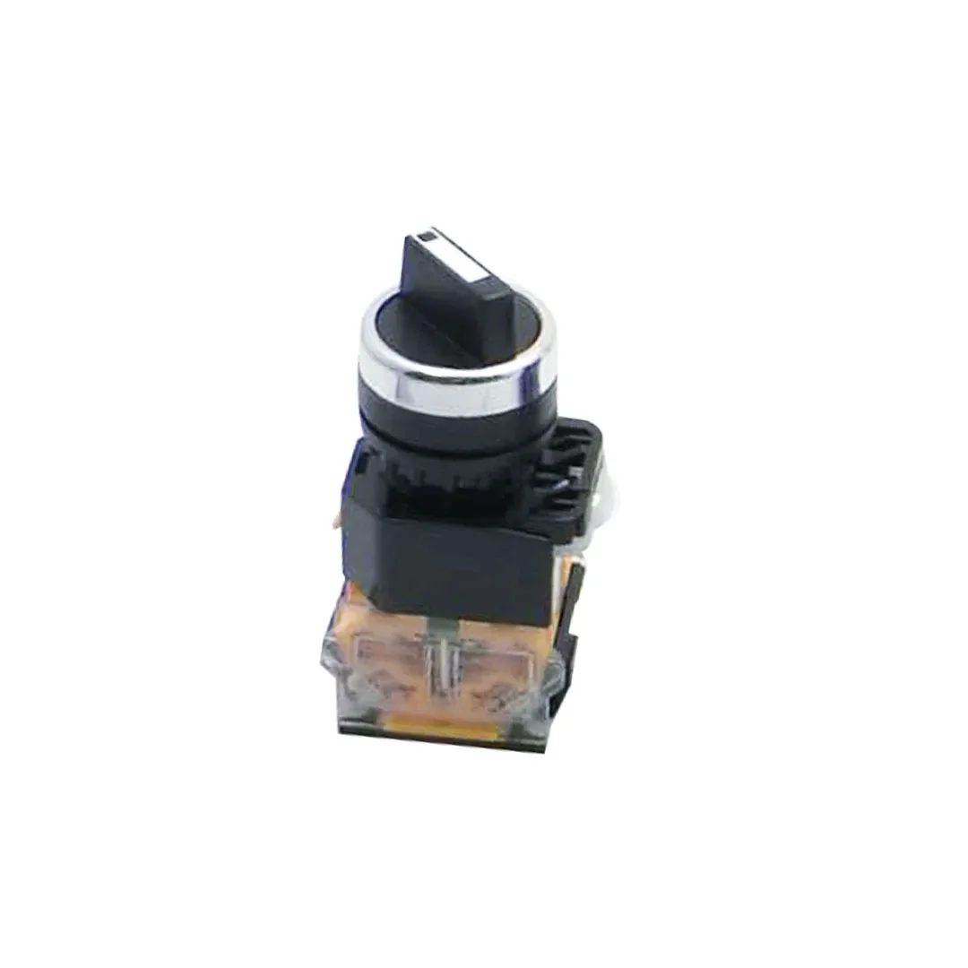 LA38-11 Series AC220/380V DV110V DC24/36V Self-Reset Flat Head Push Button Press Emergency Stop Self-Locking 2 Gear Knob Switch