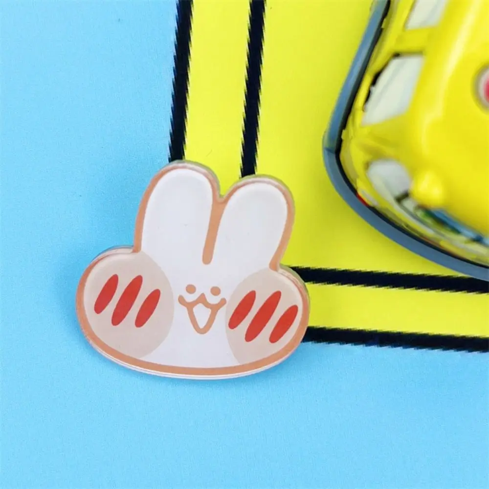 アクリル製犬ピンバッジ、クマ、ウサギ、漫画、ウサギブローチ、クリエイティブな漫画動物、クマ、ウサギ、ラペルピン、ギフト