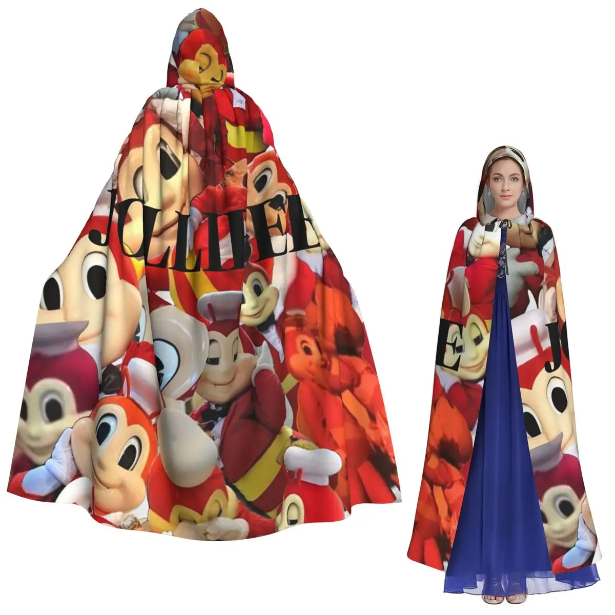 

Джолибе длинный плащ с капюшоном ведьма средневековый костюм накидка для косплея Хэллоуин вампир для взрослых унисекс