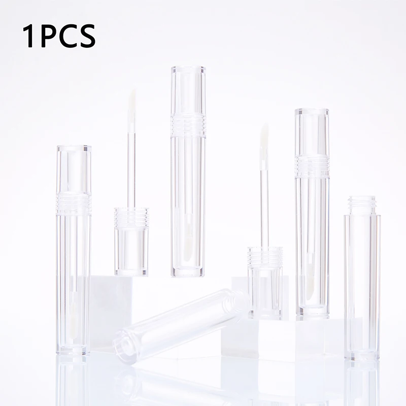 

1Pcs Slender Empty Portable 5ml Slender Wand Lip Gloss Tube Plastic Lip Glaze Tubes Clear Transparent Cosmetic Packing Containe