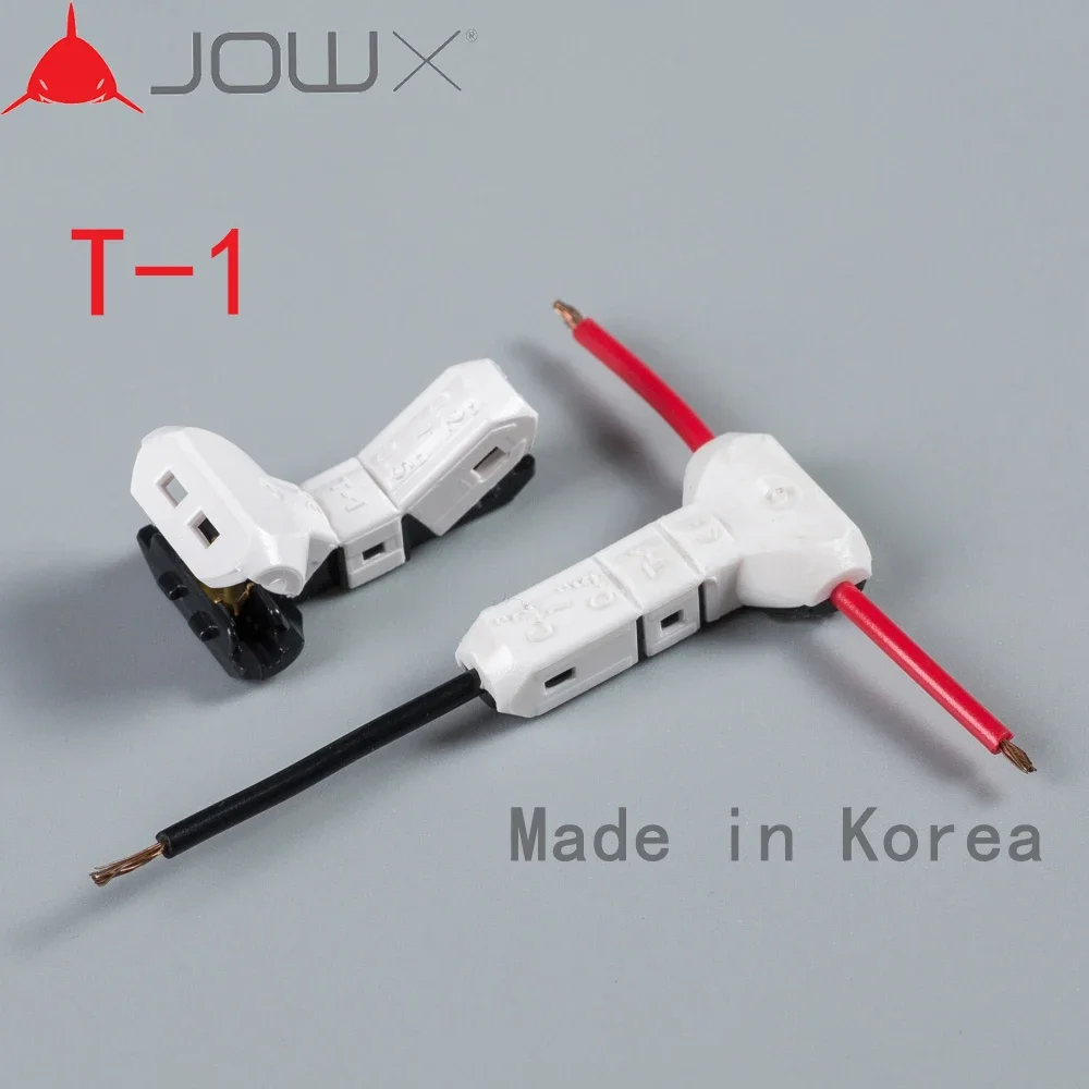 JOWX T-1 10PCS 23-20AWG 0.3-0.5sqmm Automotive Car Connectors Terminals Electrical Wire Wiring Cable Quick T Connector Joint